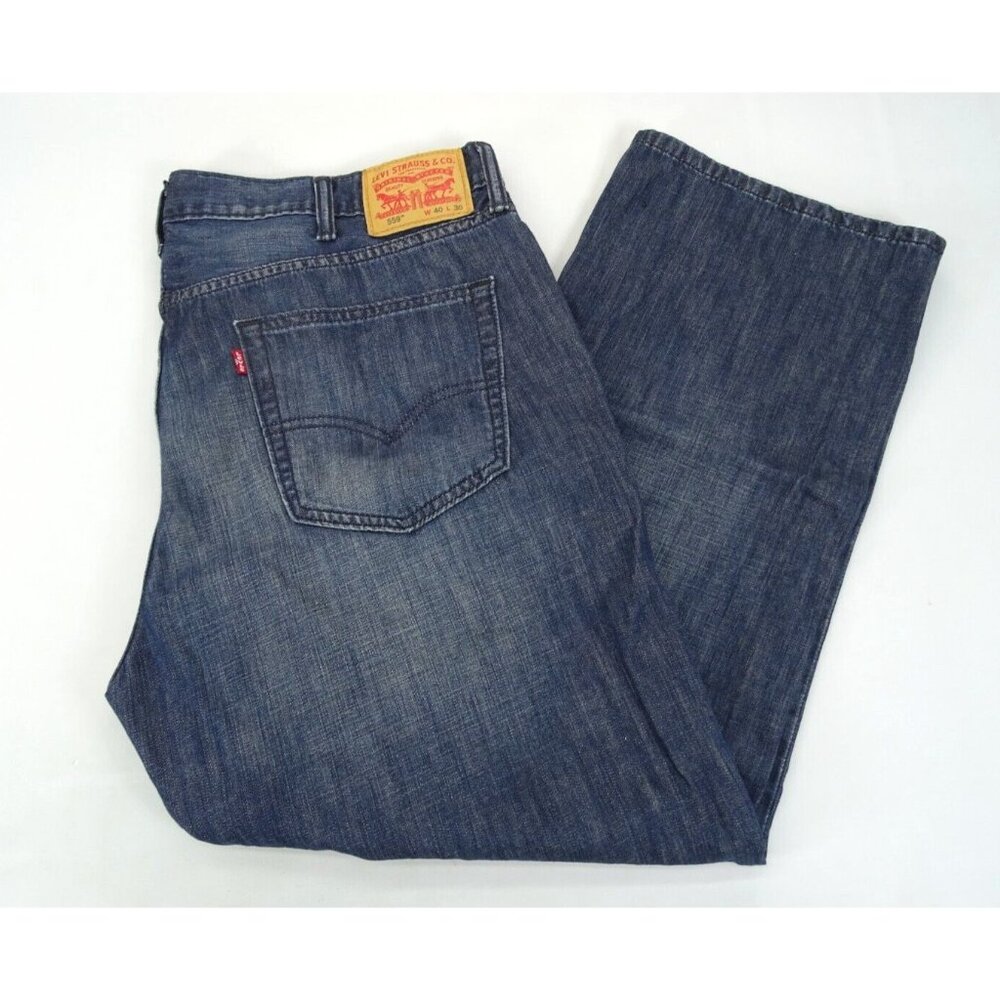 Levi's‎ 559 Jeans Men's Size 40x30 Straight Leg Dark Blue Wash Pants Cotton